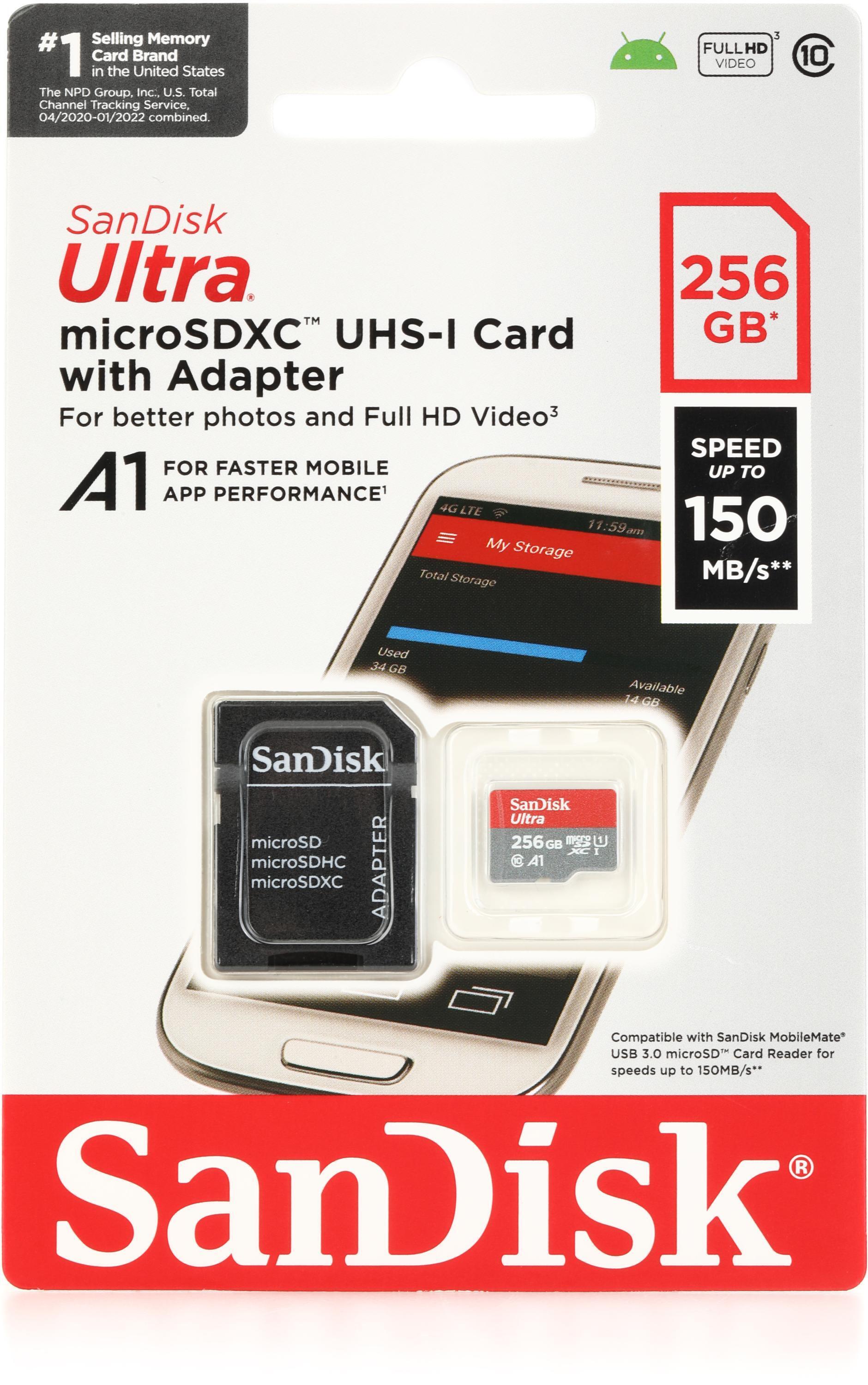 Memory Sandisk Ultra 256gb Class 10