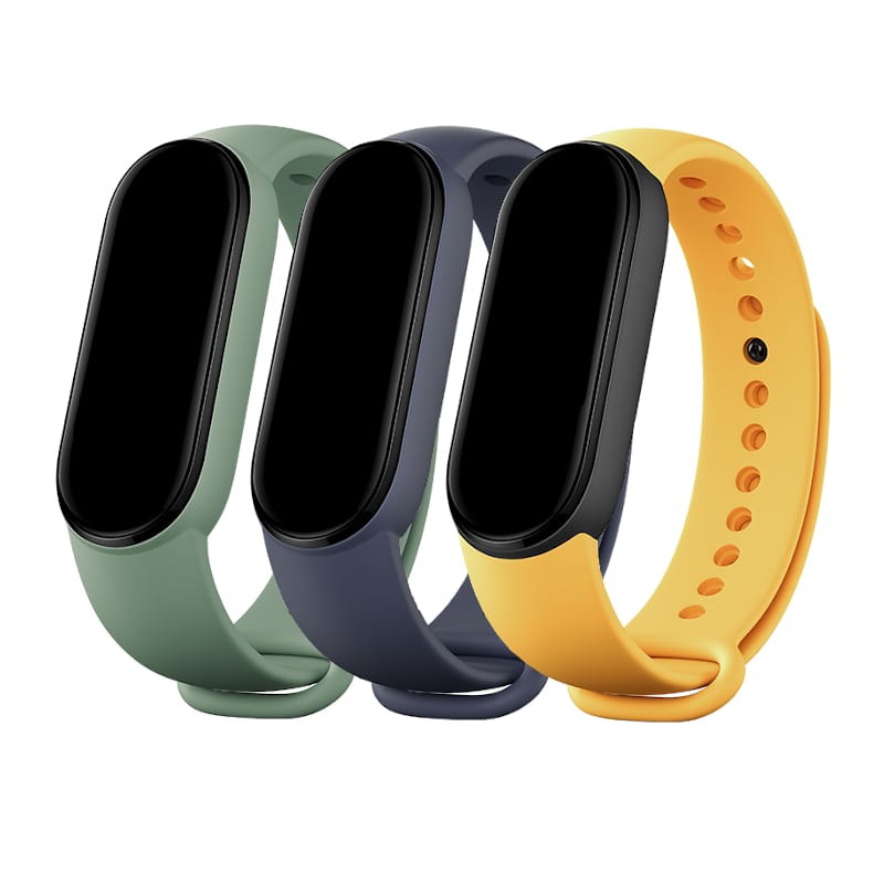 Mi Strap Band 5/ 3pieza Blue/ Yel/ Gra/