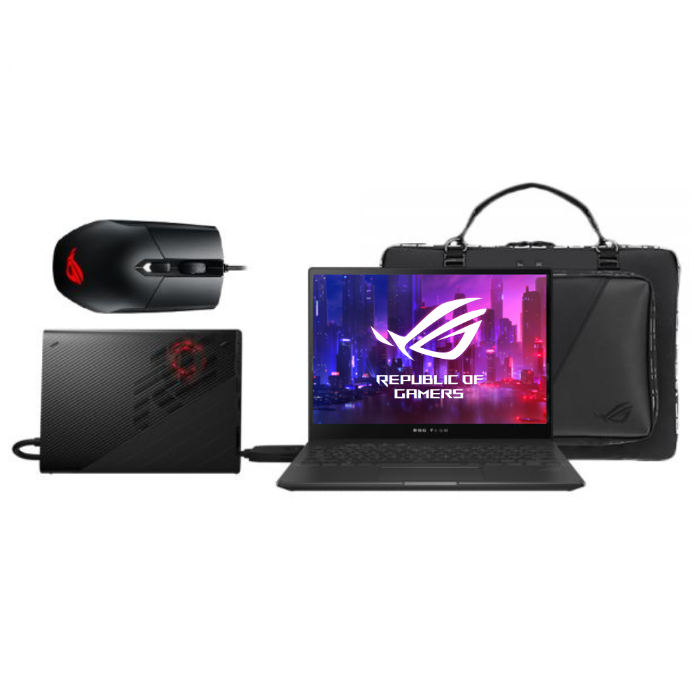 Notebook ASUS ROG Flow X13 GV301QH-K6325T GAM 15.6",  Ryzen 9 5980HS 3.0GHZ,  GTX 1650 + RTX3080 ROG XG Mobile, RAM 16GB, SSD 1TB, Windows 10 Home