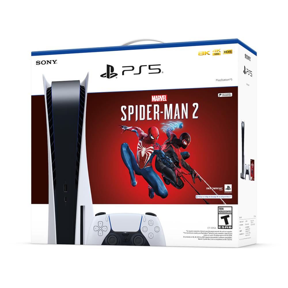 Consola PS5 825gb Cd c/ Juego Spider Man 2