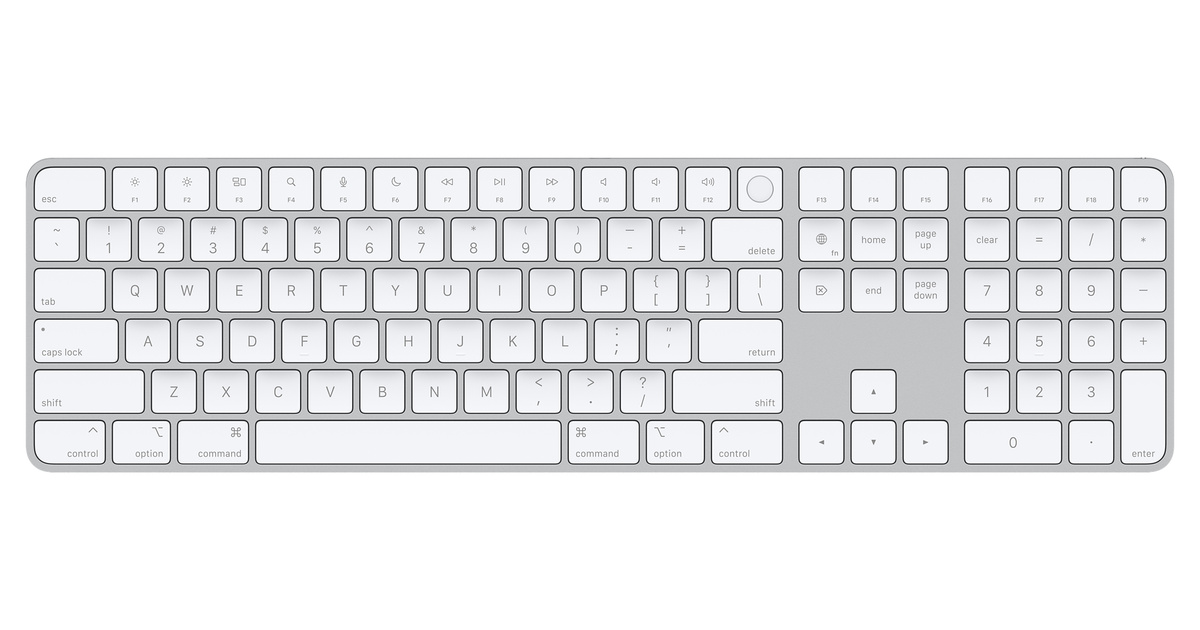 Apple Magic Keyboard White Touch-id Numerico Mk2c3ll/a