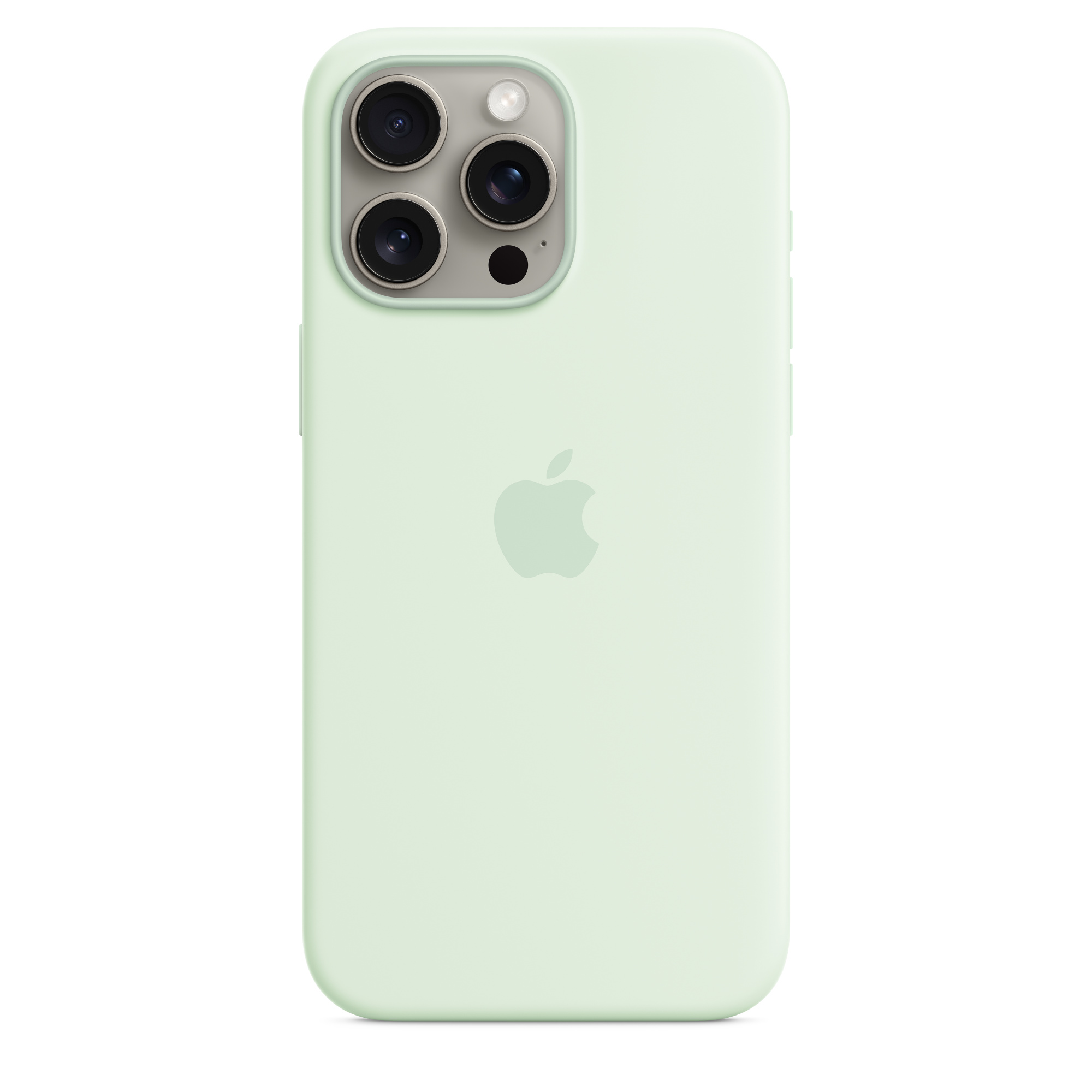 Silicone Case Magsafe iPhone 15 Pro Soft Mint