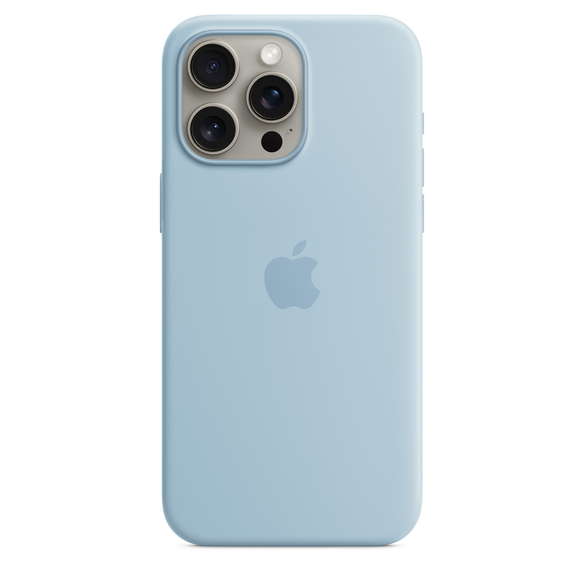 Silicone Case Magsafe iPhone 15 Pro Max light Blue