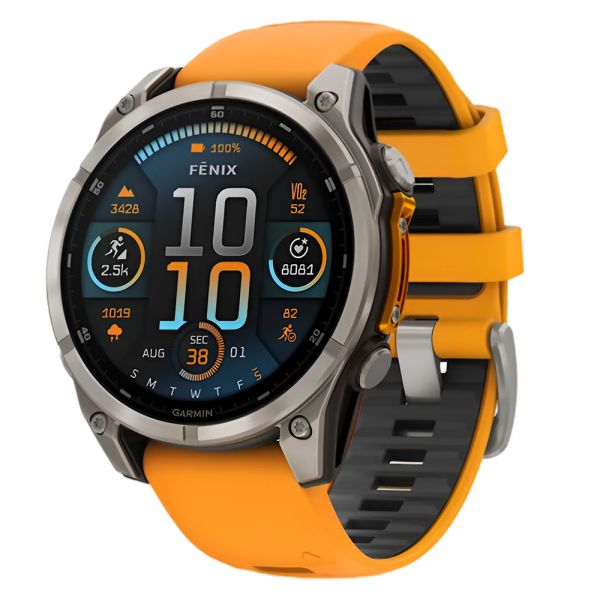 Reloj Garmin Fenix 8 47mm Amoled Sapphire Orange 010-02904-10
