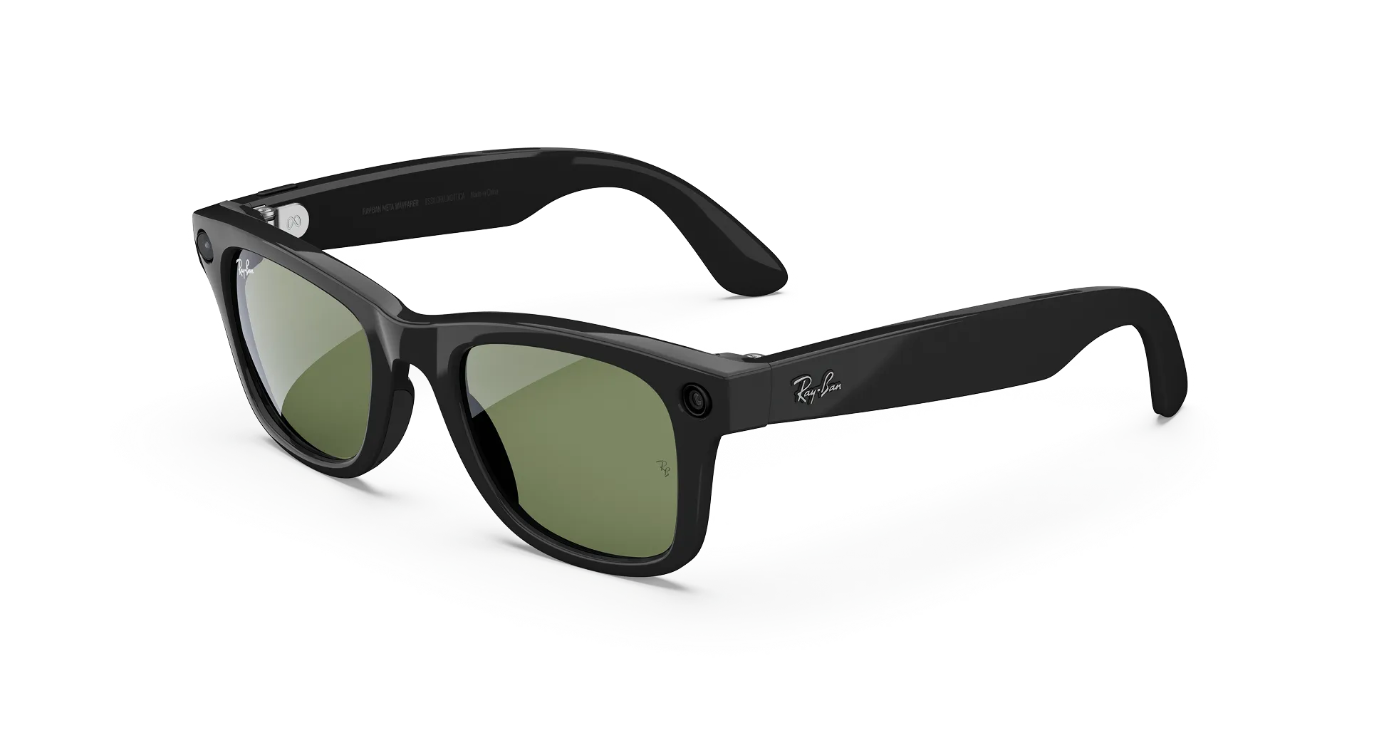 Lente Smart Ray-Ban Meta Wayfarer RE4008 Shiny Black /G15 Green
