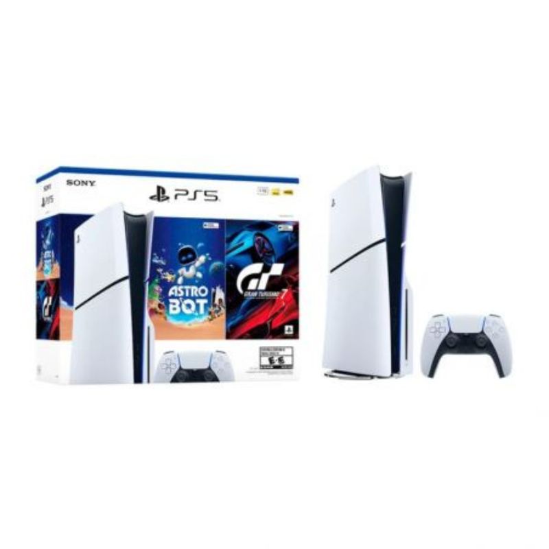 Consola PS5 PlayStation 5 Standart Sony Slim 1TB - Incluye 2 Juegos (Gran Turismo 7 + Astrobot)
