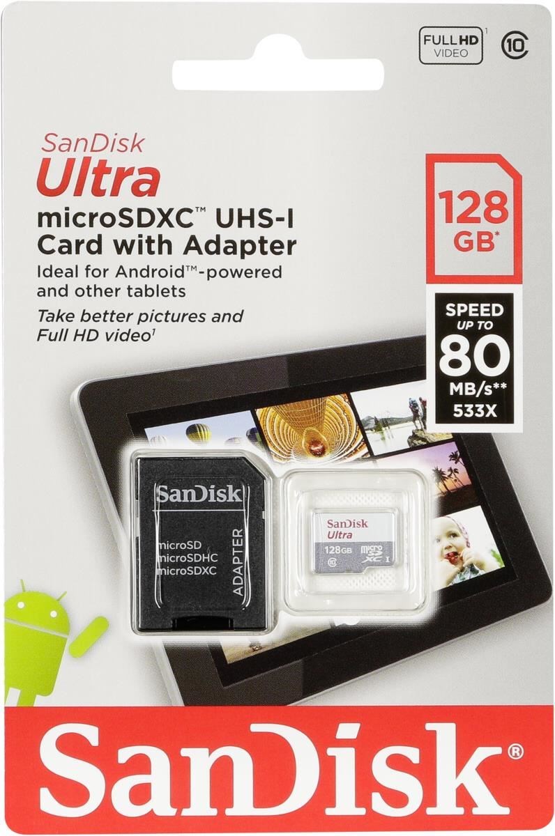 Memory Sandisk Ultra 128 Gb Class 10