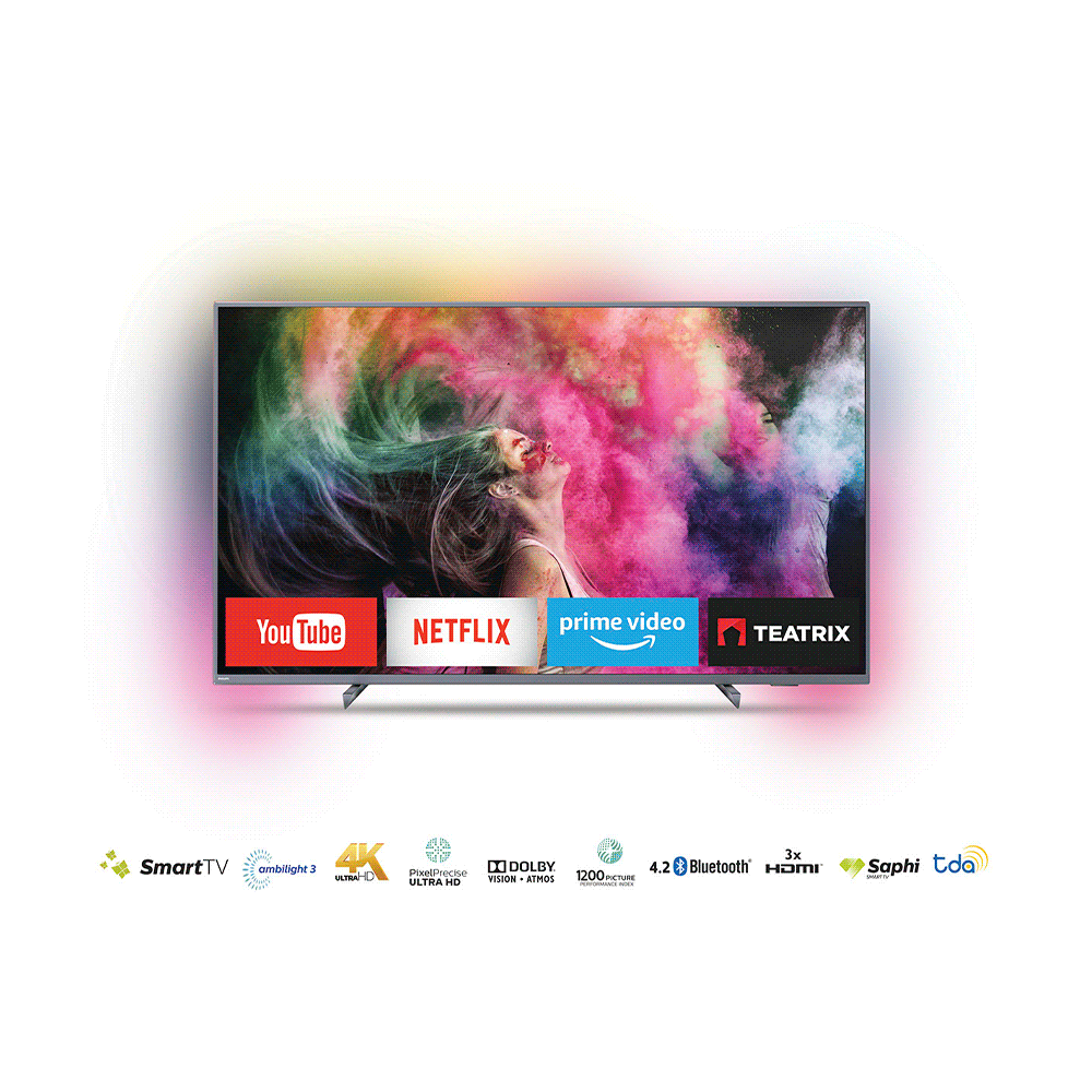 TELEVISOR 65" PHILIPS 65PUD6794/55 4K UHD/HDR/DIG/OPT/ SMART/BT/3HDMI/USB AMBILIGHT