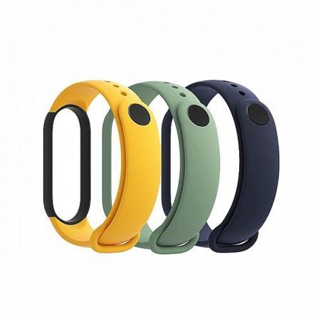 Mi Strap Band 5/ 3pieza Blue/ Yel/ Gra/