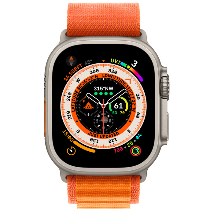 Apple Watch Series 8 49mm Ultra Gps+Lte Orange Loop M Mqeu3ll/A