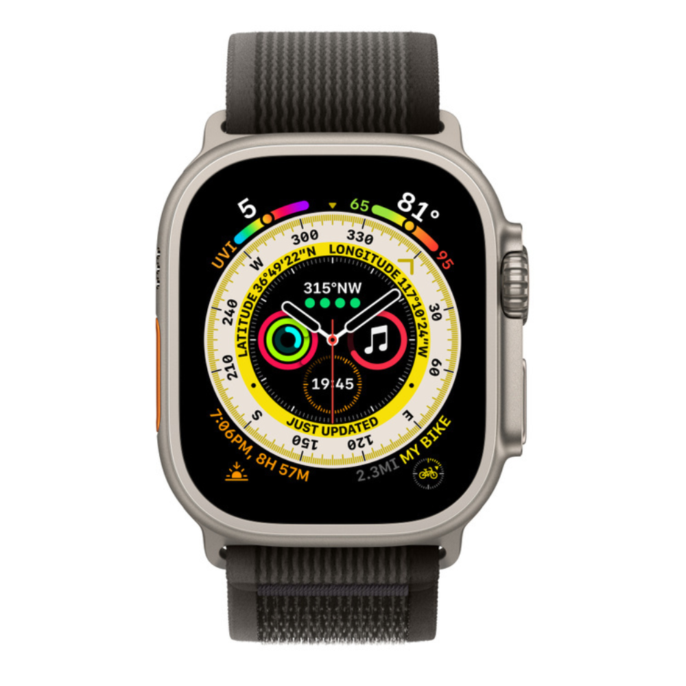 Apple Watch Series 8 49mm Ultra Gps+Lte Black Grey Mqf53ll/A Trail Loop