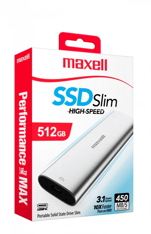 Disco Externo Ssd Maxell 512gb 3.1 Usb-C