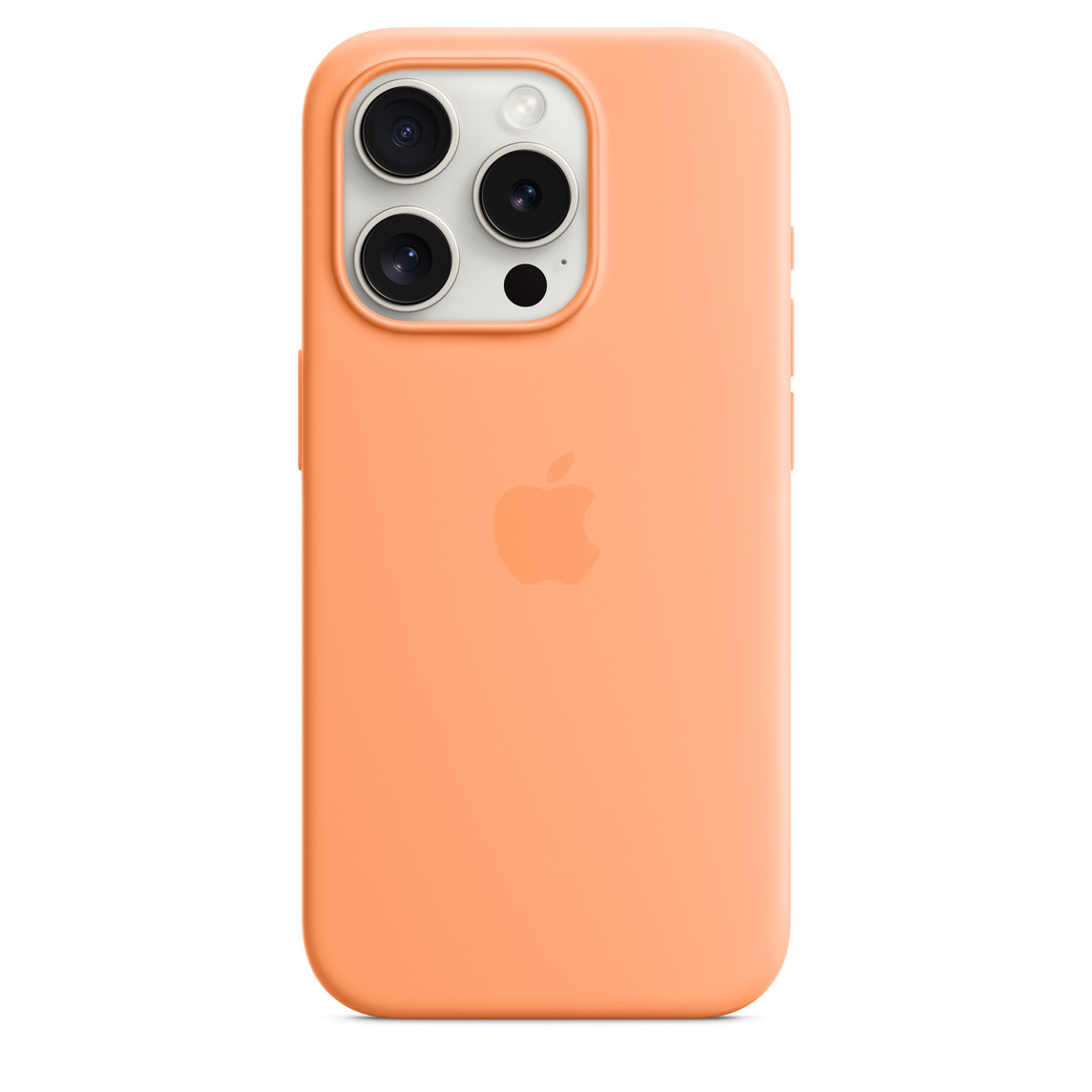 Silicone Case Magsafe iPhone 15 Pro Orange Sorbet