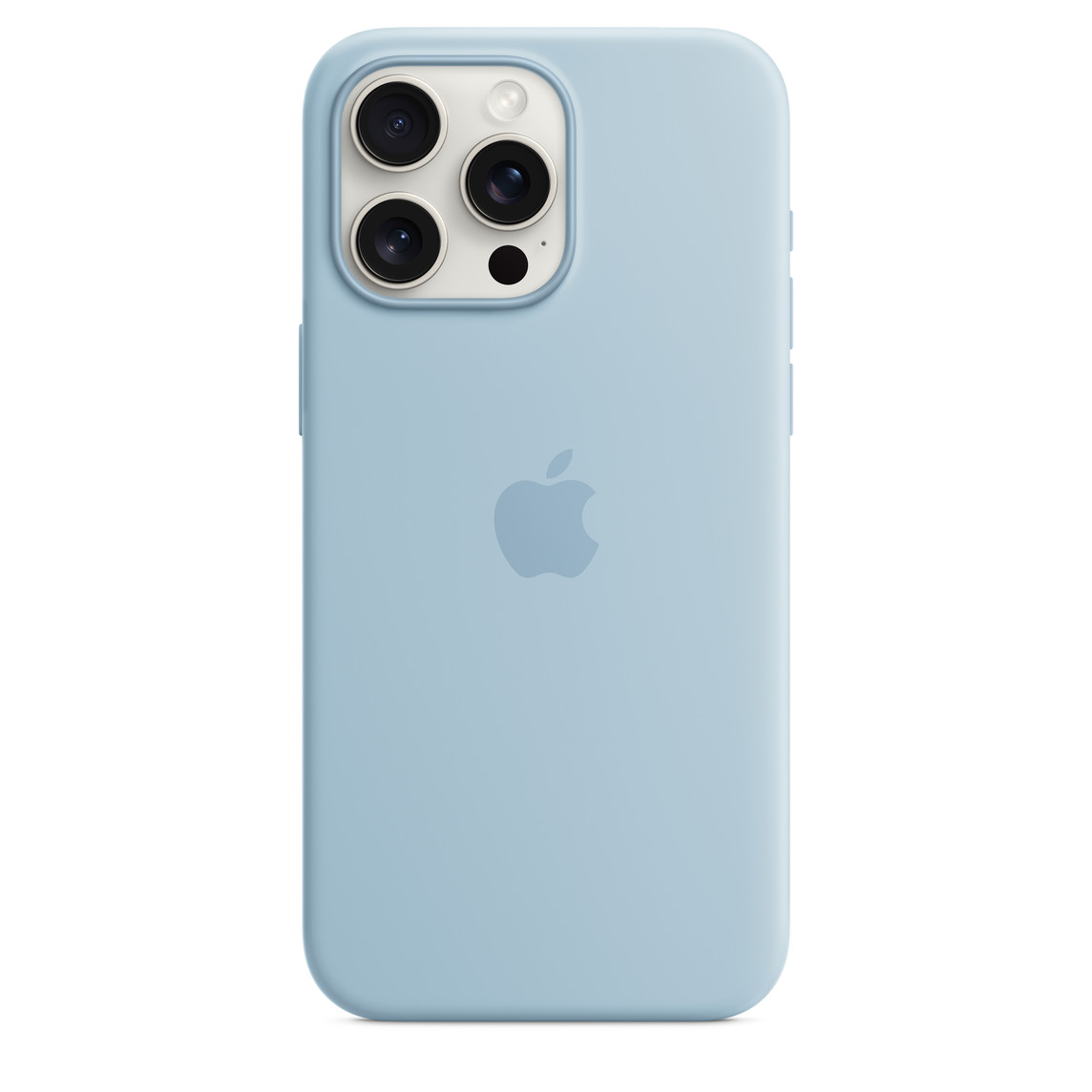 Silicone Case Magsafe iPhone 15 Pro Max light Blue