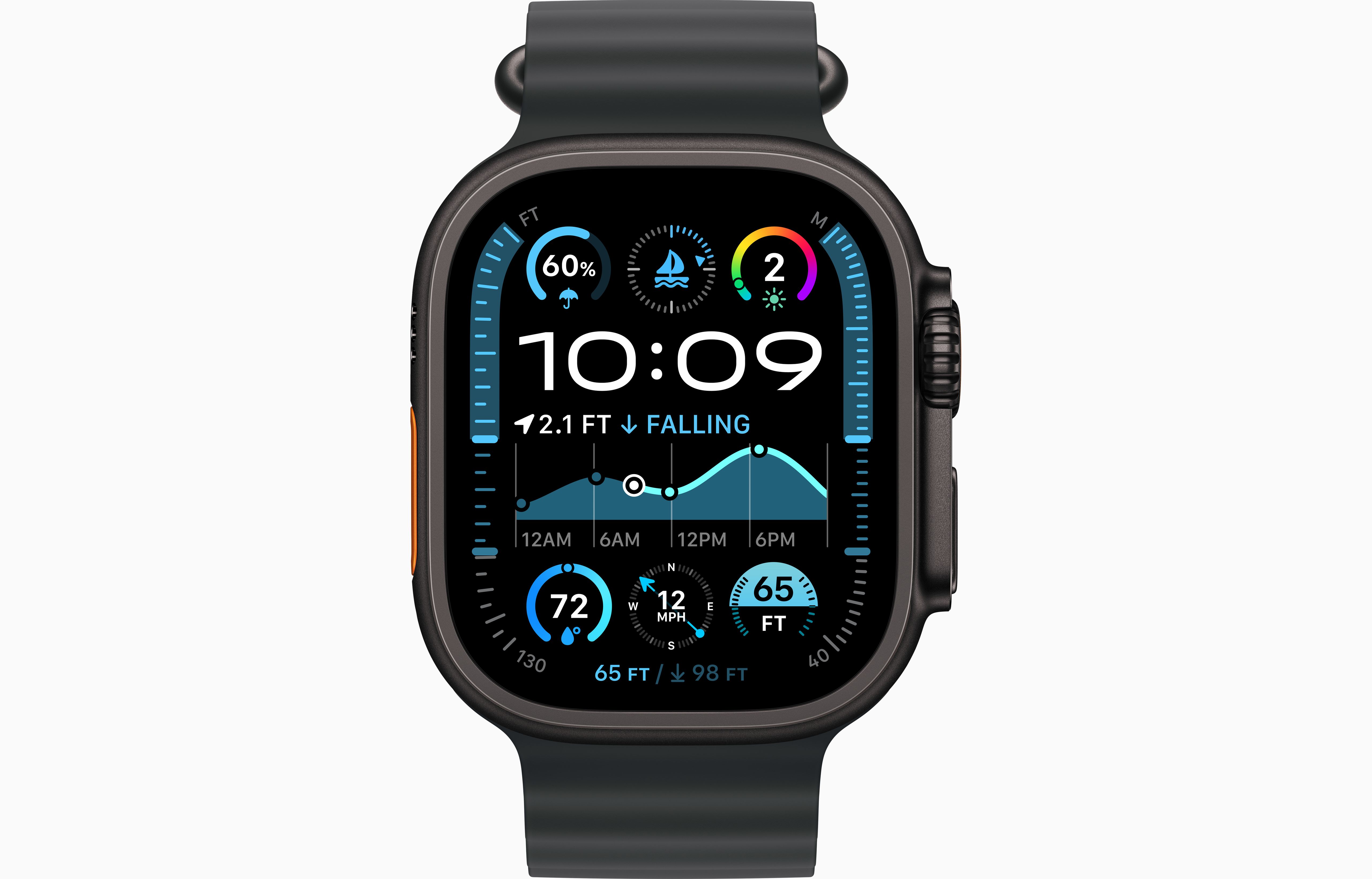 Apple Watch Ultra 2 49mm Black Ocean Band MX4P3LW/A