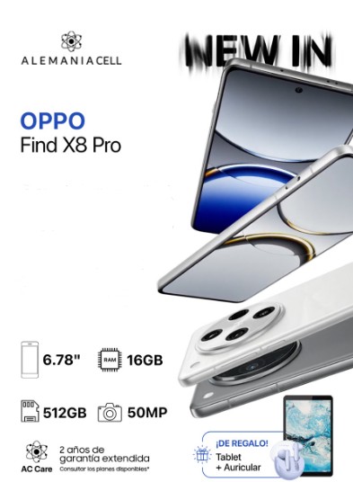 Oppo Find X8 Pro 512GB/16RAM Blanco + Tablet +Auricular