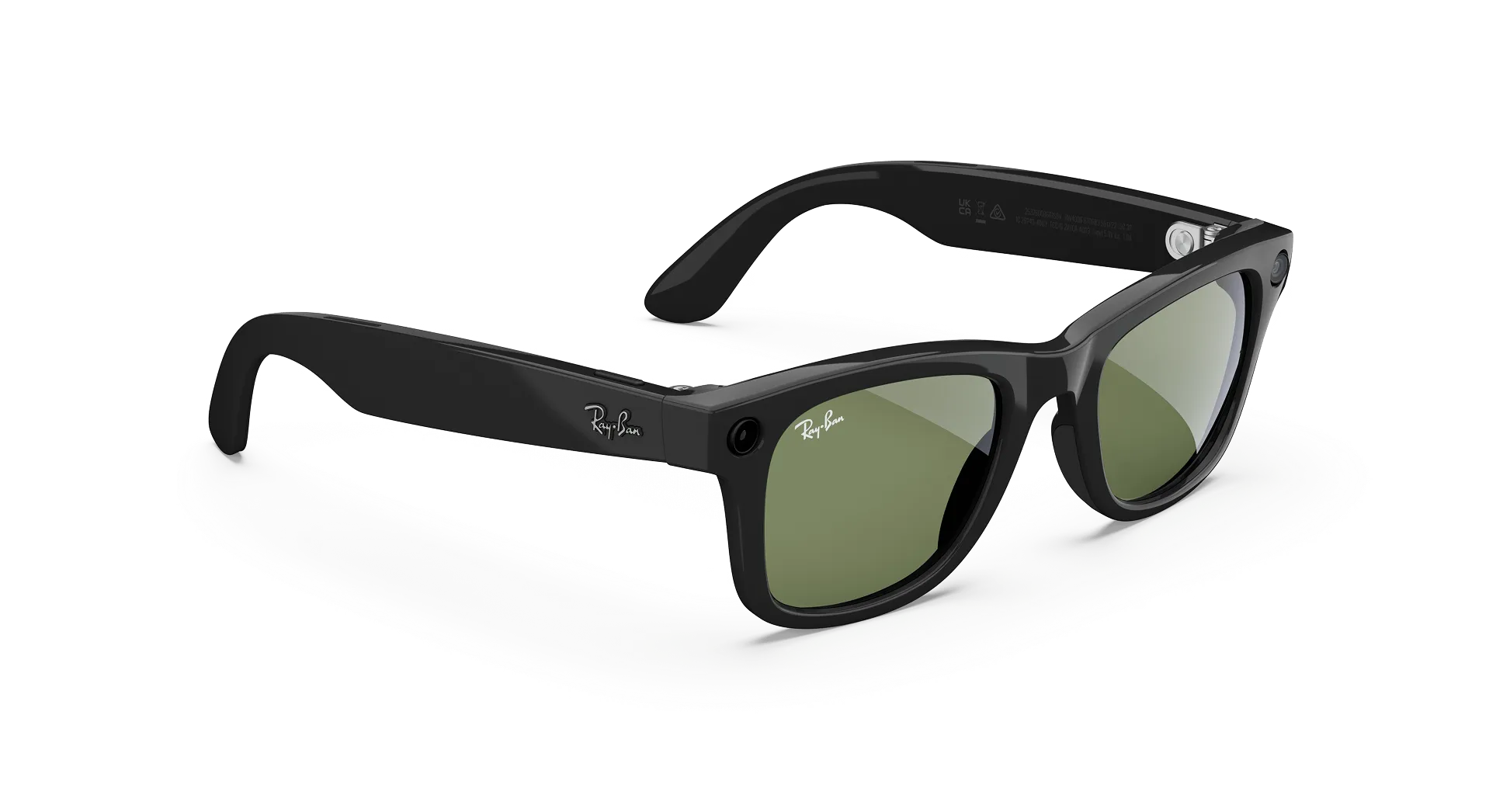 Lente Smart Ray-Ban Meta Wayfarer RE4008 Shiny Black /G15 Green