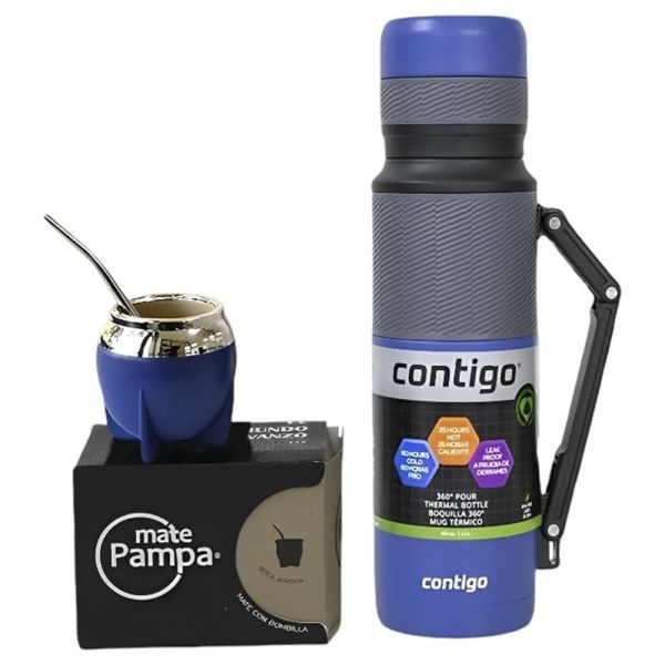 Kit Contigo Termo+Guampa+Bombilla Kit