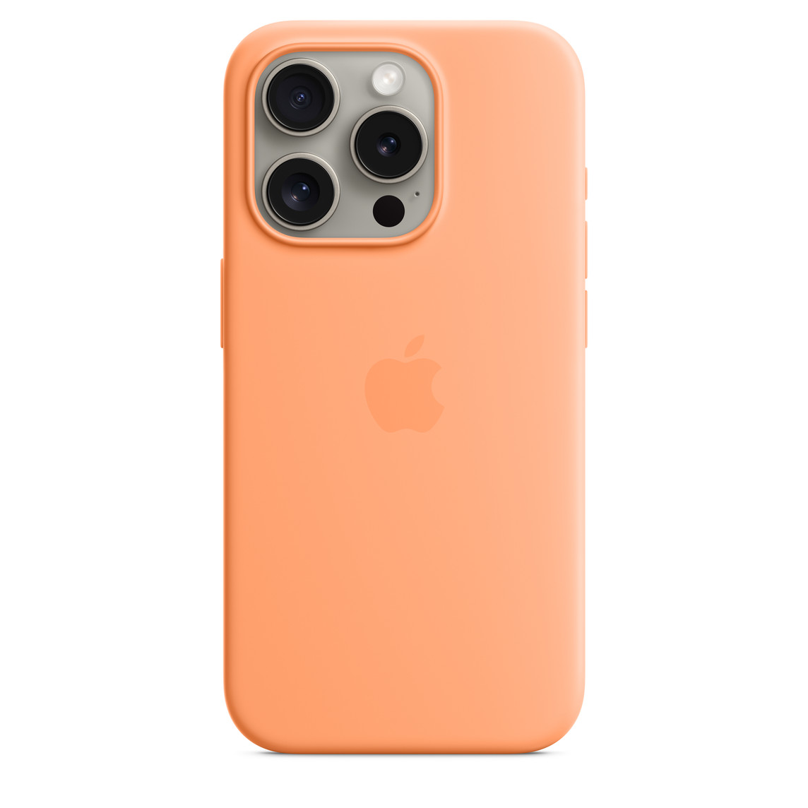 Silicone Case Magsafe iPhone 15 Pro Orange Sorbet