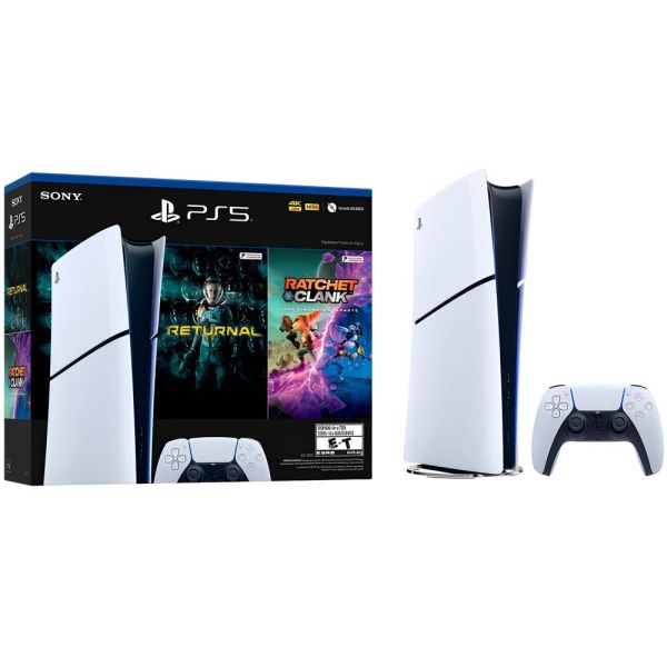 Consola PS5 PlayStation 5 Digital Sony Slim - Incluye 2 Juegos (Returnal + Ratchet & Clack)