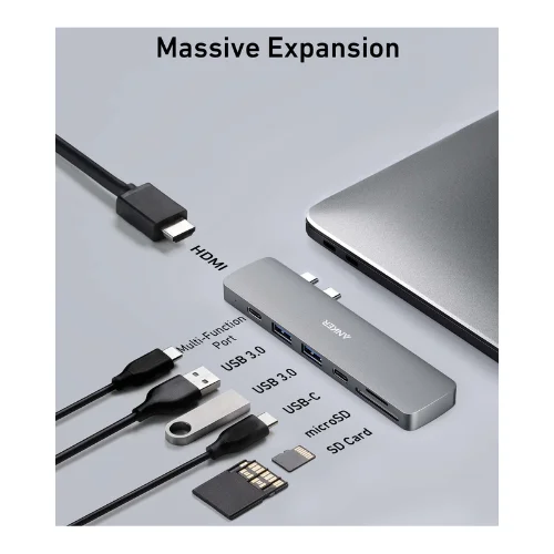 Adaptador Anker Hub Usb -C 7 in 2 P/ MACBOOK A8354HA1