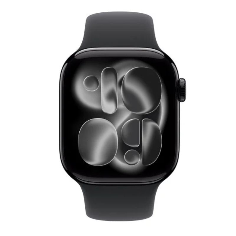 Apple Watch Series 11 42mm Jet Black Al Black Sport Band S/M MEQT4LW/A