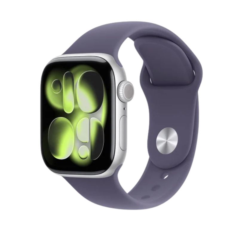 Apple Watch Series 11 42mm Silver Al Pur Fog Sport Band S/M MEU64LW/A