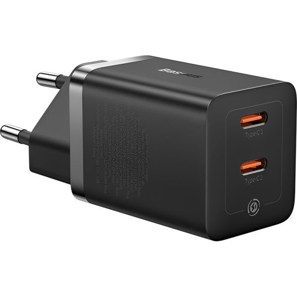 Adaptador De Carga Baseus 40W GaN5 Dual Usb-C CCGP180101/2