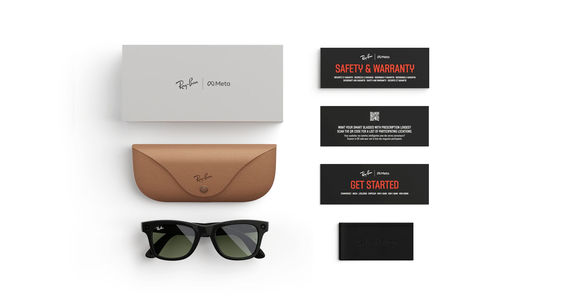 Lente Smart Ray-Ban Meta Wayfarer RE4008 Shiny Black /G15 Green